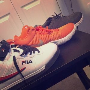 Fila, Nike, and runner shoe